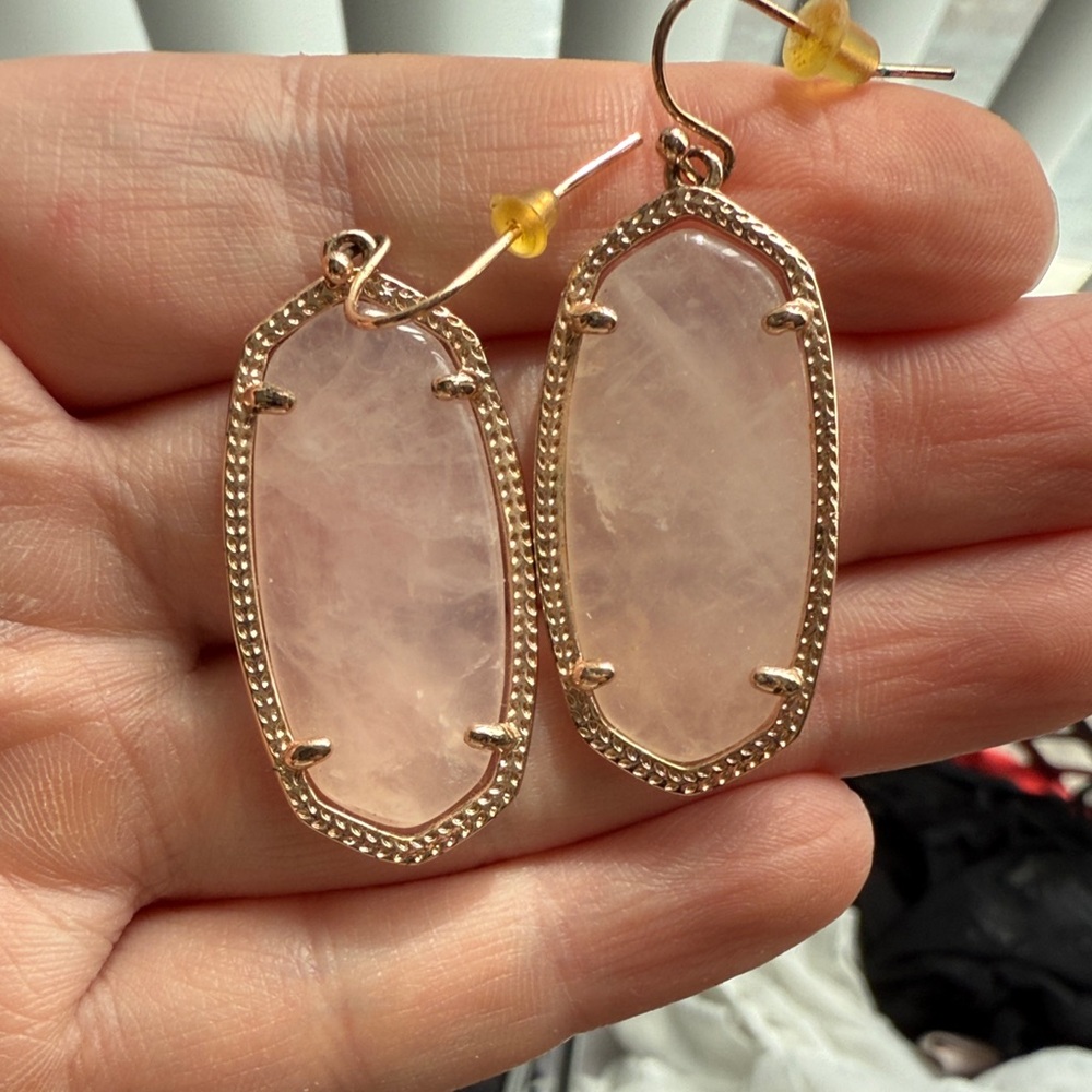 Kendra Scott Rose Gold Stone Drop Earrings